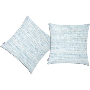 Dekokissen NEUTEX FOR YOU Coco Dekokissen_Sitzkissen_Kissenhüllen Gr. B/L: 38 cm x 38 cm, 2 St., blau (blau, meliert) Dekokissen gemustert Kissenhülle ohne Füllung, 2 Stück