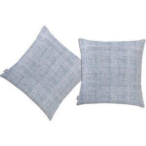 Dekokissen NEUTEX FOR YOU Colin Dekokissen_Sitzkissen_Kissenhüllen Gr. B/L: 60 cm x 60 cm, 2 St., Polyester, blau (aquablau, gemustert) Dekokissen gemustert Kopfkissen Kissenhülle ohne Füllung, 2 Stück