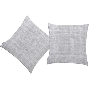 Dekokissen NEUTEX FOR YOU Colin Dekokissen_Sitzkissen_Kissenhüllen Gr. B/L: 60 cm x 60 cm, 2 St., Polyester, grau (grau, gemustert) Dekokissen gemustert Kopfkissen Kissenhülle ohne Füllung, 2 Stück