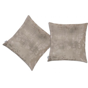 Dekokissen NEUTEX FOR YOU Endola Dekokissen_Sitzkissen_Kissenhüllen Gr. B/L: 48 cm x 48 cm, 2 St., Baumwolle-Polyester, grau (taupe, beige, gemustert) Dekokissen gemustert Kopfkissen Kissenhülle ohne Füllung, 2 Stück