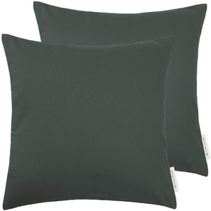 Dekokissen TOM TAILOR HOME DOVE Dekokissen_Sitzkissen_Kissenhüllen Gr. B/L: 60 cm x 60 cm, 2 St., grau (anthrazit, unifarben) Dekokissen uni unifarben, in verschiedenen Größen, 2er Pack