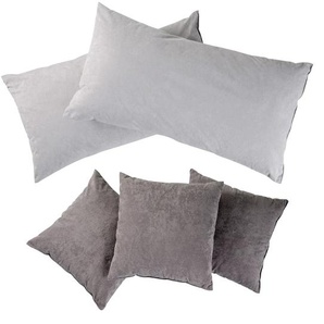 Dekokissen WESTFALIA SCHLAFKOMFORT Dekokissen_Sitzkissen_Kissenhüllen Gr. B/L: 40 cm x 40 cm, 5 St., Polyester, grau (grau, unifarben, gemustert) Bett-Zubehör Deko-Kissen Dekokissen gemustert Kopfkissen (5-tlg.)