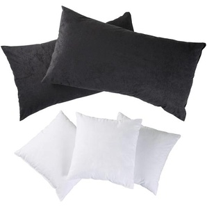 Dekokissen WESTFALIA SCHLAFKOMFORT Dekokissen_Sitzkissen_Kissenhüllen Gr. B/L: 40 cm x 40 cm, 5 St., Polyester, schwarz (schwarz, unifarben, gemustert) Bett-Zubehör Deko-Kissen Dekokissen gemustert Kopfkissen (5-tlg.)