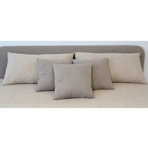 Dekokissen WESTFALIA SCHLAFKOMFORT Dekokissen_Sitzkissen_Kissenhüllen Gr. B/L: 40 cm x 40 cm, 5 St., beige (hellbeige, dunkelbeige, unifarben) Dekokissen uni (5 Stck.)