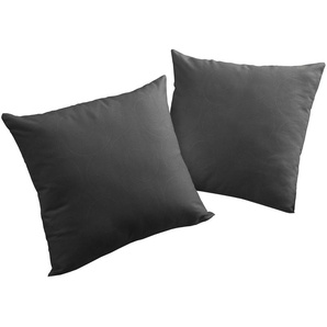 Dekokissen WIRTH Dekokissen_Sitzkissen_Kissenhüllen Gr. B/L: 40 cm x 40 cm, 2 St., Kunstfaser, schwarz (schwarz, unifarben) Dekokissen uni Kopfkissen Kissenhülle ohne Füllung, 2 Stück