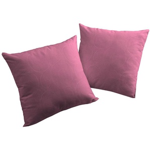 Dekokissen WIRTH Dekokissen_Sitzkissen_Kissenhüllen Gr. B/L: 50 cm x 50 cm, 2 St., Kunstfaser, lila (violett, unifarben) Dekokissen uni Kopfkissen Kissenhülle ohne Füllung, 2 Stück