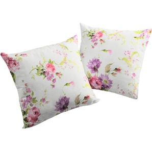 Dekokissen WIRTH MONTROSE Dekokissen_Sitzkissen_Kissenhüllen Gr. B/L: 40 cm x 60 cm, 2 St., Polyester, lila (rosé, violett, bedruckt, gemustert) Dekokissen gemustert Kopfkissen Kissenhülle ohne Füllung, 2 Stück