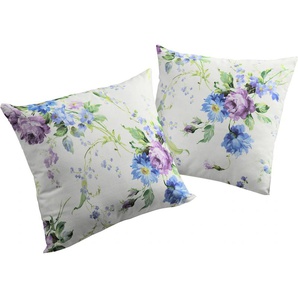 Dekokissen WIRTH MONTROSE Dekokissen_Sitzkissen_Kissenhüllen Gr. B/L: 50 cm x 50 cm, 2 St., lila (blau, violett, bedruckt, gemustert) Dekokissen gemustert Kissenhülle ohne Füllung, 2 Stück