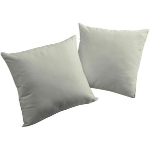 Dekokissen WIRTH Peschiera Dekokissen_Sitzkissen_Kissenhüllen Gr. B/L: 40 cm x 60 cm, 2 St., grau (taupe, unifarben) Dekokissen uni Kissenhülle ohne Füllung, 2 Stück