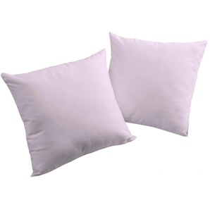 Dekokissen WIRTH Peschiera Dekokissen_Sitzkissen_Kissenhüllen Gr. B/L: 40 cm x 60 cm, 2 St., lila (flieder, unifarben) Dekokissen uni Kissenhülle ohne Füllung, 2 Stück