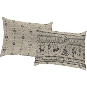 Dekokissen WIRTH Romo Dekokissen_Sitzkissen_Kissenhüllen Gr. B/L: 40 cm x 60 cm, 2 St., Baumwolle-Polyester, goldfarben (goldfarben, gemustert) Dekokissen gemustert Kopfkissen Kissenhülle ohne Füllung, 2 Stück