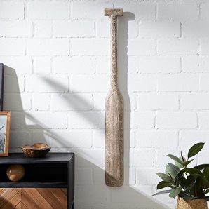Dekoobjekt Paddel Toraja 14x4x120 cm White Washed Albasia Holz, Dekoartikel