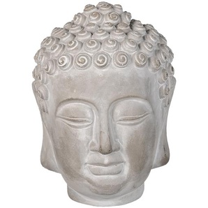 Clayre & Eef Figur Buddha 15x15x19 cm Grau Stein Wohnaccessoires