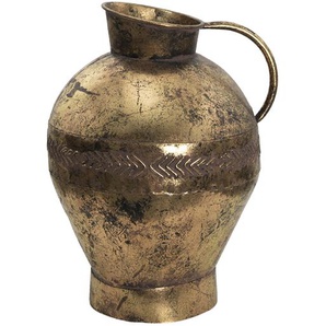 Clayre & Eef Vase 27x23x34 cm Kupferfarbig Metall Rund Dekoration Vase