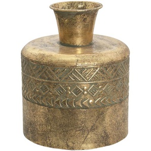 Clayre & Eef Vase Ø 21x25 cm Kupferfarbig Metall Rund Dekoration Vase