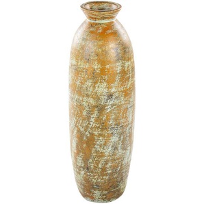 Dekorative Vase mehrfarbig aus Terrakotta handgefertigt natürlich Stil für Trockenblumen