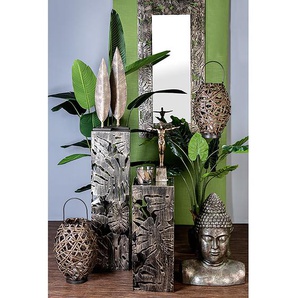 Dekosäule Flora 72cm Braun