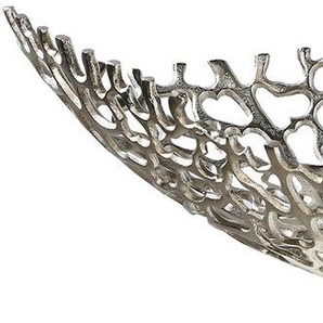 Dekoschale CASABLANCA BY GILDE Schale Twirl, antik silber Dekoschalen Gr. B/H/T: 44 cm x 13 cm x 19 cm, silberfarben Dekoschalen Dekotabletts