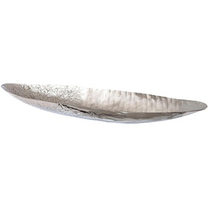 Dekoschale CREATIV HOME Schale Dekoschalen Gr. B/H/T: 21 cm x 7 cm x 66 cm, silberfarben Dekoschalen Dekotabletts