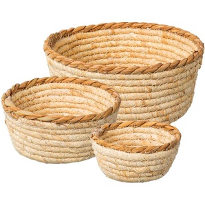Dekoschale CREATIV HOME Schale Dekoschalen Gr. Ø 10 cm, beige (natur) Dekoschalen Dekotabletts