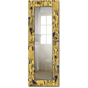 Dekospiegel ARTLAND Der Kuß Spiegel Gr. B/H/T: 50,4 cm x 140,4 cm x 1,6 cm, gelb Dekospiegel Spiegel gerahmter Ganzkörperspiegel, Wandspiegel, mit Motivrahmen, Landhaus