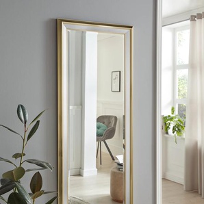 Dekospiegel LENFRA Marjianne Spiegel Gr. B/H/T: 55 cm x 115 cm x 4 cm, dekorative Rahmenoptik-Facettenschliff, goldfarben Dekospiegel Wandspiegel
