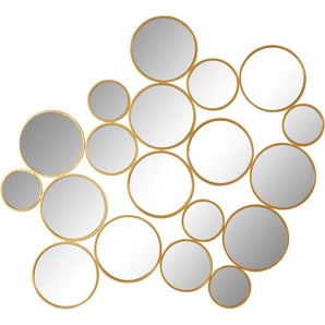 Dekospiegel LEONIQUE Malisa Spiegel Gr. B/H/T: 121 cm x 110 cm x 2 cm, goldfarben Dekospiegel Spiegel Wandspiegel aus 19 Elementen, modern, glamourös