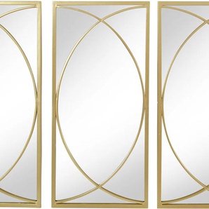 Dekospiegel LEONIQUE Noyon Spiegel Gr. B/H/T: 91 cm x 60 cm x 2 cm, goldfarben Dekospiegel Wandspiegel, Metallrahmen, gold