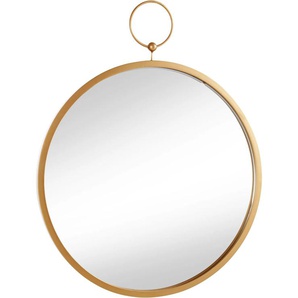 Dekospiegel LEONIQUE Spiegel Gr. H/T: 76 cm x 2 cm Ø 61 cm, goldfarben Garderobenspiegel Wandspiegel Dekospiegel Spiegel Dekospiegel, Wandspiegel, rund, Ø 61 cm, Rahmen aus Metall,