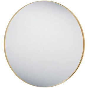 Dekospiegel MIRRORS AND MORE Britney Spiegel Gr. T: 2,8 cm Ø 80 cm, glänzend, goldfarben Dekospiegel Wandspiegel, rund