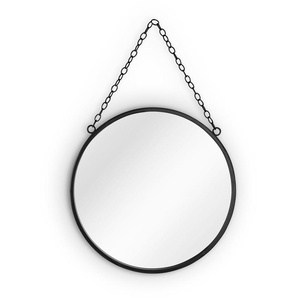 Dekospiegel MIRRORS AND MORE Greta Spiegel Gr. T: 2,5 cm Ø 25,5 cm, schwarz Dekospiegel Wandspiegel, rund