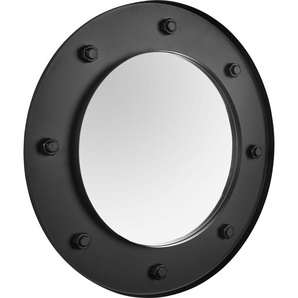 Dekospiegel MIRRORS AND MORE Jessy Spiegel Gr. T: 2,4 cm Ø 60 cm, dekorative Rahmenoptik, schwarz Dekospiegel Wandspiegel, rund