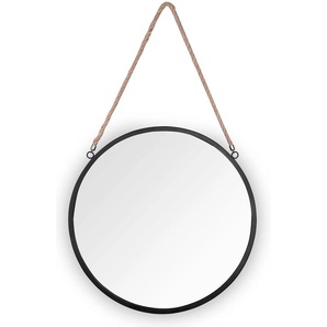 Dekospiegel MIRRORS AND MORE Taira Spiegel Gr. T: 2 cm Ø 40 cm, schwarz Dekospiegel Wandspiegel