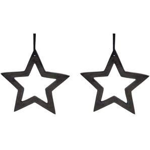 Dekostern CREATIV DECO Weihnachtsstern, Weihnachtsdeko Dekosterne Gr. B/H/T: 21,00 cm x 21,00 cm x 0,50 cm, schwarz Weihnachtssterne modernes Cut-Out-Design