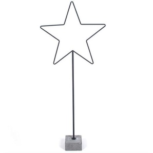 Dekostern, Schwarz, Metall, Stein, Stern, Stern, 135 cm, zum Stellen, Dekoration, Weihnachtsdekoration, Winterdeko