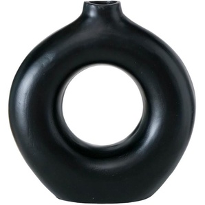 Dekovase BOLTZE Ronella Vasen Gr. B/H/T: 8,8 cm x 25,3 cm x 20,9 cm, schwarz Blumenvasen