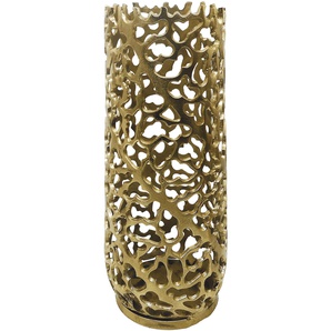 Dekovase CREATIV HOME NOUN Vasen Gr. H: 36 cm Ø 16 cm, goldfarben Blumenvasen aus Aluminium, Höhe ca. 36 cm