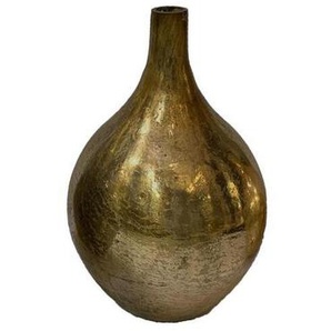 Dekovase , Gold , Glas , rund , 22x35x22 cm , stehend, zum Stellen , Dekoration, Vasen
