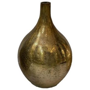Dekovase, Gold, Glas, rund, 22x35x22 cm, stehend, zum Stellen, Dekoration, Vasen