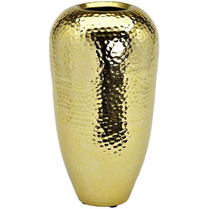 Dekovase, Gold, Metall, 18x36x18 cm, zum Stellen, Dekoration, Vasen