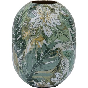 Dekovase, Grün, Metall, 18x24x18 cm, Dekoration, Skulpturen & Dekoobjekte, Dekoobjekte