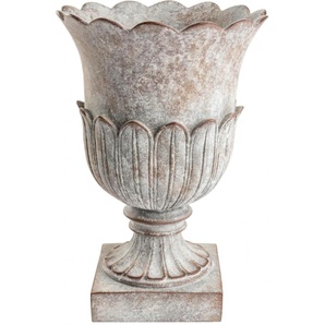 Dekovase SCHNEIDER Lotus Vasen Gr. H: 29 cm Ø 19 cm, grau Blumenvasen aus Kunststein, in Antik-Optik, Höhe ca. 29 cm