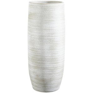 Dekovase, Weiß, Keramik, 50 cm, stehend, zum Stellen, handgemacht, Dekoration, Vasen