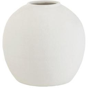 Dekovase , Weiß , Stein , rund , 30x28 cm , zum Stellen , Dekoration, Vasen