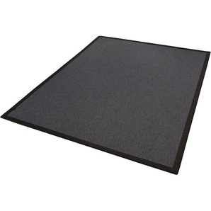 DEKOWE Teppichboden Naturino RipsS2 Spezial Teppiche Flachgewebe, meliert, Sisal-Optik, In- und Outdoor geeignet Gr. B/L: 100 cm x 250 cm, 8 mm, 1 St., schwarz Teppichboden