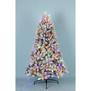 Dekoweihnachtsbaum, Weiß, Kunststoff, 150 cm, stehend, Dekoration, Weihnachtsdekoration, Winterdeko