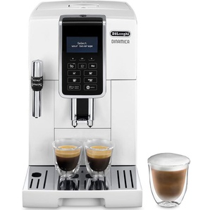 DELONGHI Kaffeevollautomat Dinamica ECAM 350.35.W Kaffeevollautomaten großer 1.8l Wassertank weiß Kaffeevollautomat