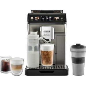 DELONGHI Kaffeevollautomat Eletta Explore Cold Brew Extraction ECAM450.86.T, grau (titan), B:26cm H:38,5cm T:45cm, Kaffeevollautomaten, Titan, Topseller
