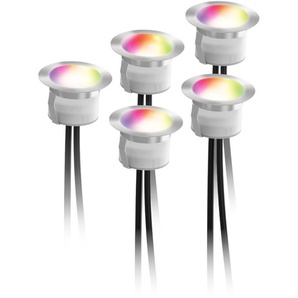 Deltaco Smart Home decklight extension kit 5 lights warm white light and RGB silver