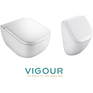 Derby Urinal spülrandlos und Wand wc mit SoftClose Deckel - Vigour